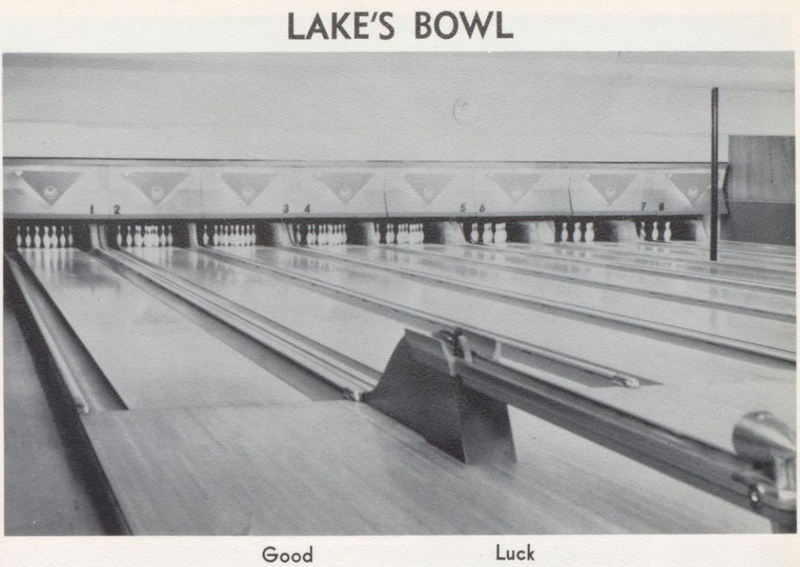 Lakes Bowl - Dowagiac Union High Yearbook Ad 1960 (newer photo)